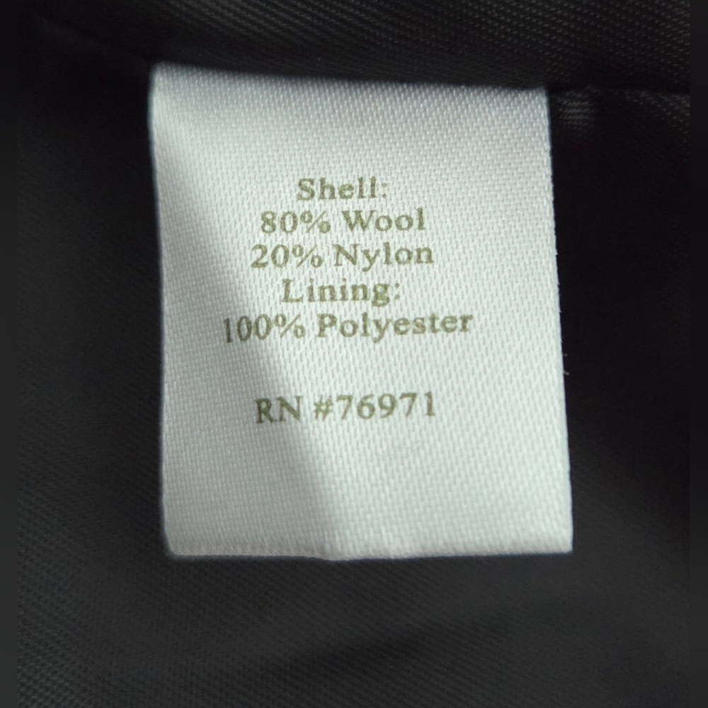NWOT Garnet Hill Gray Ribbon Candy Ruffle Front Wool Coat Size 18 - Picture 16 of 16